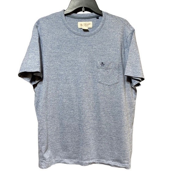 Original Penguin- Heather Blue Pocket Cotton Tee- Sz. XL - Picture 1 of 6